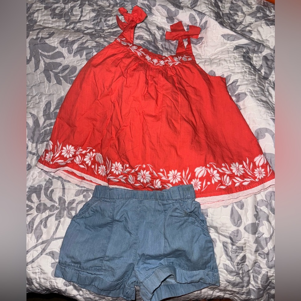 5T 2 piece Rachel Zoe loose tank and short set- NEVER WORN